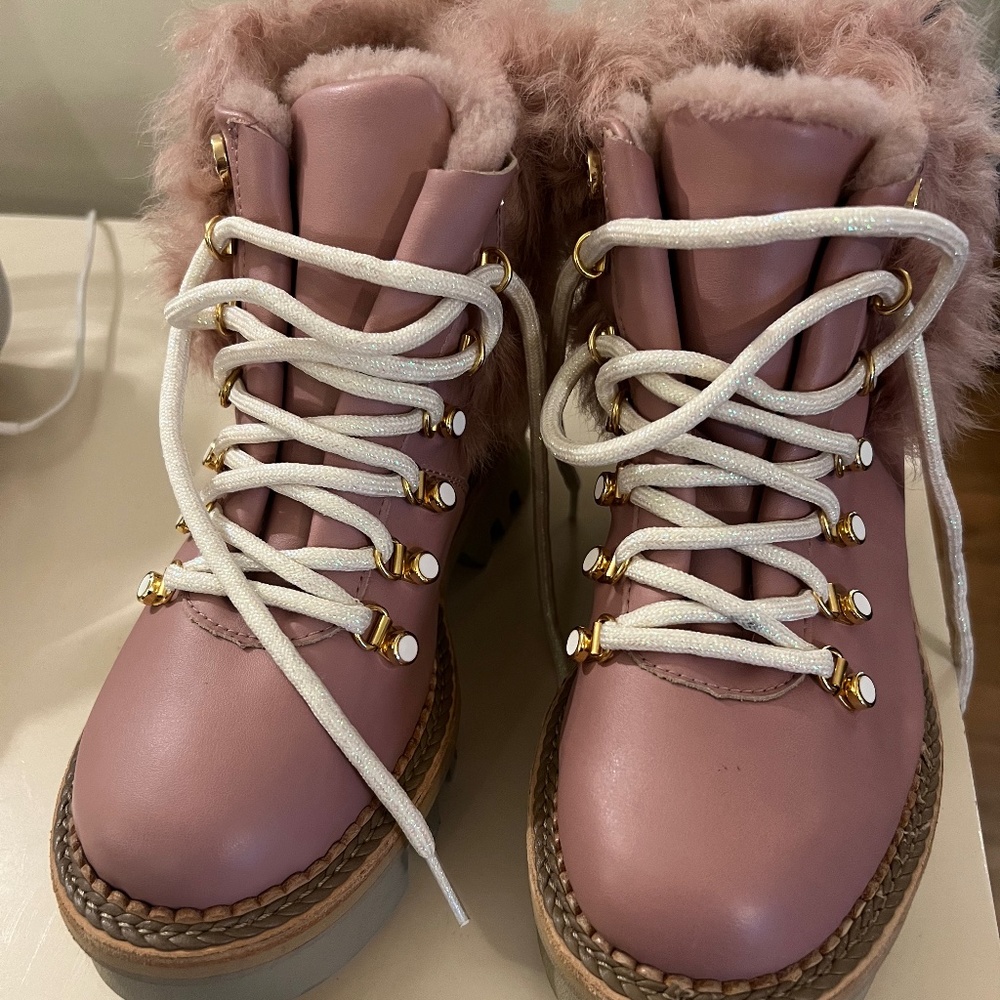 Montelliana lace-up ankle boots pink